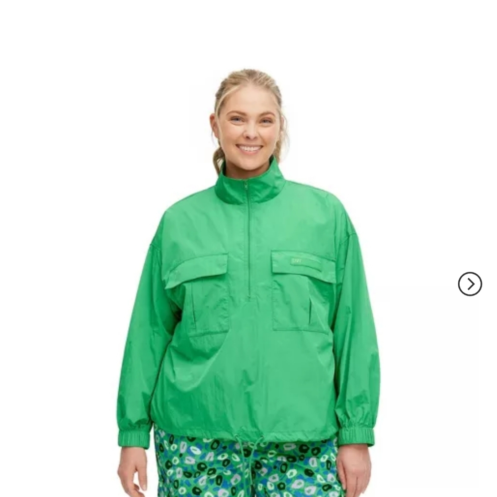 Target‎ Diane Von Furstenberg Windbreaker  Pullover Jacket Size 3X Green